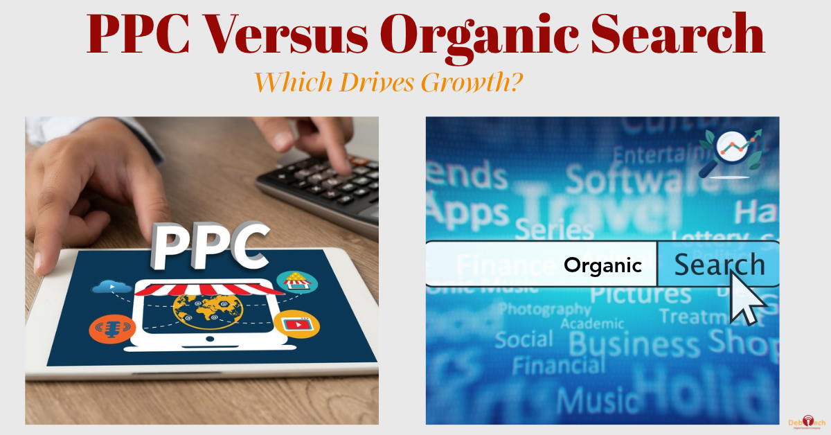 PPC versus organic search, PPC vs SEO, paid search advertising, organic search optimization, SEO services, Google Ads management, local SEO, lead generation, digital marketing, search engine marketing, Northern Virginia SEO