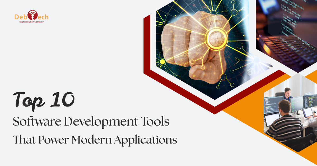 software development tools, modern application development, top coding tools, developer productivity, DevOps tools, web development, app development, Debtech LLC
