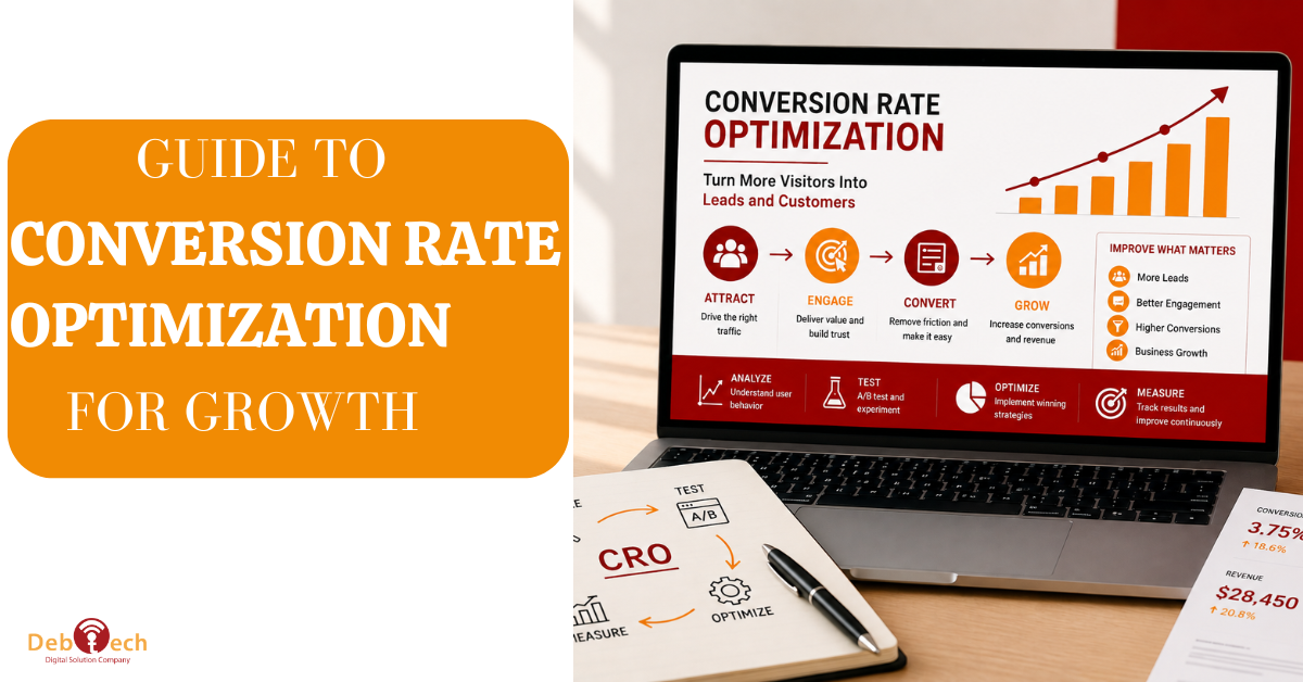 conversion rate optimization, CRO guide, improve website conversions, increase website conversion rate, conversion optimization services, website conversion optimization, lead generation strategies, improve landing page conversions, CRO best practices, website optimization, user experience optimization, conversion funnel optimization, website performance, digital marketing, conversion optimization company, Ashburn VA, Northern Virginia, Debtech LLC
