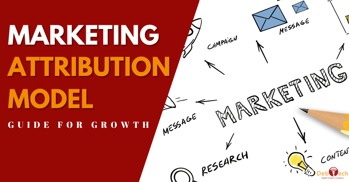 marketing attribution model, marketing attribution model guide, attribution models, marketing attribution, multi-touch attribution, first-touch attribution, last-touch attribution, data-driven attribution, marketing analytics, conversion tracking, marketing ROI, digital marketing attribution, Debtech LLC