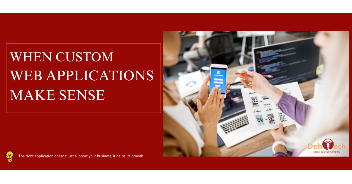 custom web applications, custom web development, web application development, custom software development, business web applications, custom business software, web development company Ashburn VA, custom web development Ashburn, software development company Virginia, scalable web applications, business automation software, secure web applications, custom CRM development, enterprise web applications, Debtech LLC