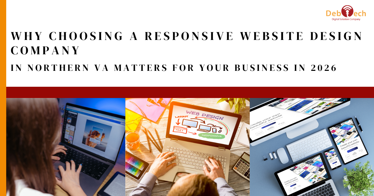 responsive website design company Northern VA, responsive web design Northern Virginia, web design company Ashburn VA, mobile-friendly website design, SEO web design services, website development Northern Virginia, responsive business website, Ashburn web design agency, professional website design Virginia, small business website design, SEO-friendly website development, custom web design Ashburn, mobile responsive website company, UI UX web design Virginia, Debtech LLC web design
