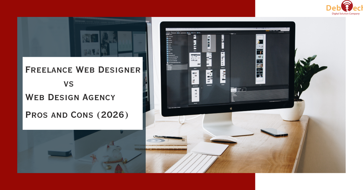 freelance web designer vs agency 2026, web design agency vs freelancer pros and cons, freelancer vs agency web design cost Virginia, web design company vs individual designer, freelance web developer vs company, digital agency vs freelancer website design, website design services Virginia, best web design agency Virginia, website redesign agency Virginia, ecommerce website development agency vs freelancer, SEO web design agency Virginia, small business web design Virginia, custom web development Virginia